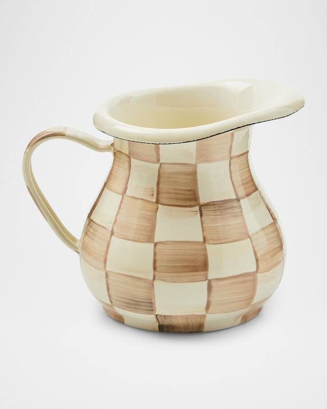 Mocha Check Little Creamer